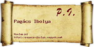 Pagács Ibolya névjegykártya